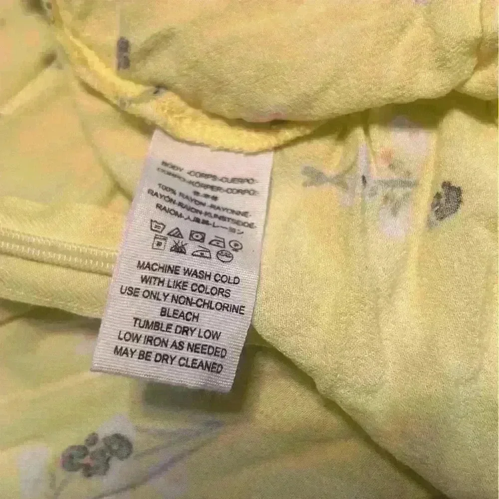 Free People Electric Yellow Floral Sleeveless Tango At Night Wrap Romper 10 - Picture 11 of 15